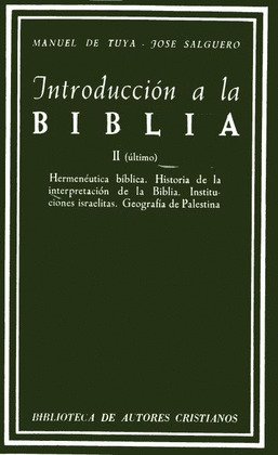 INTRODUCCION A LA BIBLIA T-II