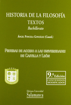 HISTORIA DE LA FILOSOFIA.TEXTOS BACHILLERATO SELECTIVIDAD