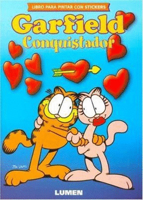 GARFIELD CONQUISTADOR   LIBRO PARA PINTAR CON STICKERS