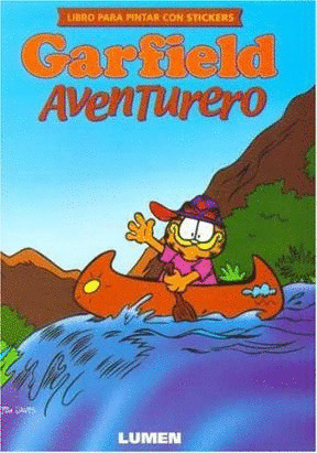GARFIELD AVENTURERO  LIBRO PINTAR CON STICKERS