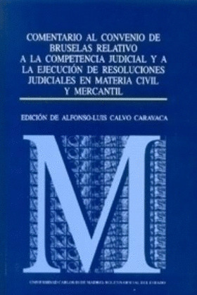 COMENTARIO CONVENIO BRUSELAS RELATIVO COMPETENCIA JUDICIAL Y