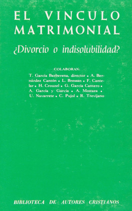 VINCULO MATRIMONIAL, EL