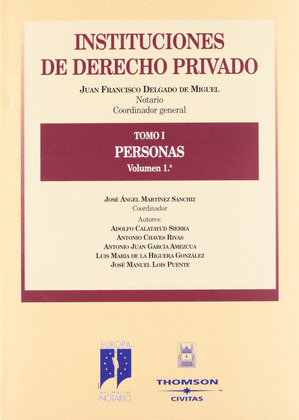 INSTITUCIONES DERECHO PRIVADO T1 VOL 1 PERSONAS