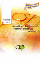 AUXILIAR FUNCIÓ ADMINISTRATIVA INSTITUT CATALÀ DE LA SALUT.TEMARI V.I