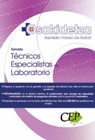 TÉCNICOS ESPECIALISTAS DE LABORATORIO DEL SERVICIO VASCO DE SALUD - OSAKIDETZA.
