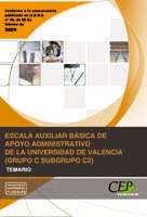 ESCALA AUXILIAR BÁSICA DE APOYO ADMINISTRATIVO DE LA UNIVERSIDAD DE VALENCIA (GR