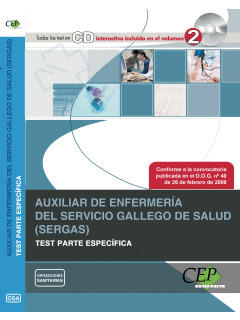 TEST PARTE ESPECIFICA AUXILIAR DE ENFERMERIA SERGAS