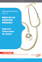 MÉDICOS DE ATENCIÓN PRIMARIA. AGENCIA VALENCIANA DE SALUD. TEMARIO  ESPECÍFICO V