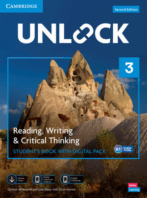 UNLOCK LEVEL 3 READING, WRITING AND CRITICAL THINKING STUDENT'S BOOK WITH DIGITA