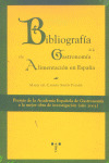 BIBLIOGRAFIA GASTRONOMIA Y ALIMENTACION ESPAÑA