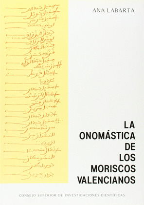 LA ONOMÁSTICA DE LOS MORISCOS VALENCIANOS