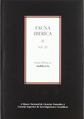 FAUNA IBERICA. VOL. 20. MALLOPHAGA. AMBLYCERA