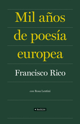 MIL AÑOS DE POESIA EUROPEA
