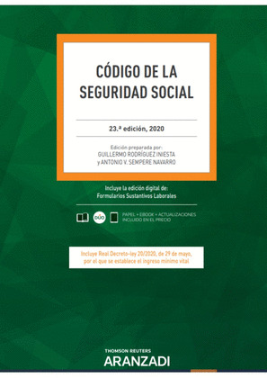 CODIGO DE LA SEGURIDAD SOCIAL (EDICIÓN DÚO. PAPEL + E-BOOK)