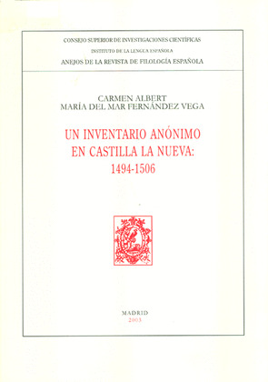 UN INVENTARIO ANÓNIMO EN CASTILLA LA NUEVA (1494-1506)