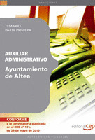 AUXILIAR ADMINISTRATIVO AYUNTAMIENTO DE ALTEA. TEMARIO PARTE I