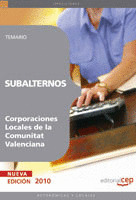 SUBALTERNOS DE CORPORACIONES LOCALES DE LA COMUNITAT VALENCIANA. TEMARIO