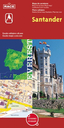 PLANO CALLEJERO SANTANDER (CON CANTABRIA) (DESPLEGABLE)