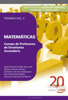CUERPO DE PROFESORES DE ENSEÑANZA SECUNDARIA. MATEMÁTICAS. TEMARIO VOL. II.