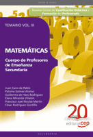 CUERPO DE PROFESORES DE ENSEÑANZA SECUNDARIA. MATEMÁTICAS. TEMARIO VOL. III.