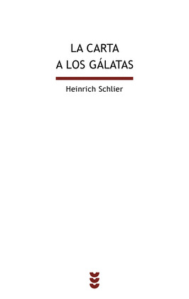 BEB04. LA CARTA A LOS GALATAS