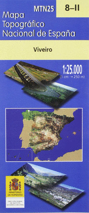 VIVEIRO. MAPA TOPOGRAFICO NACIONAL DE ESPAÑA ESCALA 1:25000