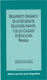 REGLAMENTO ORGANICO DE LAS ESCUELAS INFANTILES Y COLEGIOS DE PRIMARIA