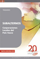 SUBALTERNOS CORPORACIONES LOCALES DEL PAÍS VASCO. TEMARIO