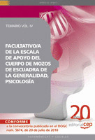 FACULTATIVO/A DE LA ESCALA DE APOYO DEL CUERPO DE MOZOS DE ESCUADRA DE LA GENERA