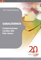 SUBALTERNOS CORPORACIONES LOCALES DEL PAÍS VASCO. TEST PSICOTÉCNICOS