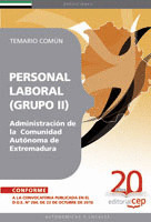 GRUPO II PERSONAL LABORAL DE LA ADMINISTRACIÓN DE LA COMUNIDAD AUTÓNOMA DE EXTRE