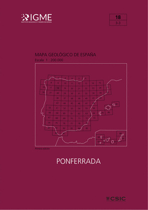 MAPA GEOLÓGICO DE ESPAÑA, ESCALA 1:200.000 : PONFERRADA, HOJA 18, 3-3