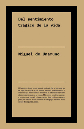 DEL SENTIMIENTO TRÁGICO DE LA VIDA