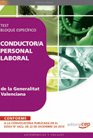CONDUCTOR /A PERSONAL LABORAL DE LA GENERALITAT VALENCIANA. TEST BLOQUE ESPECÍFI