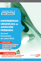 ENFERMERO/A URGENCIAS DE ATENCION PRIMARIA SERVICIO EXTREMEÑO DE SALUD.TEMARIO E