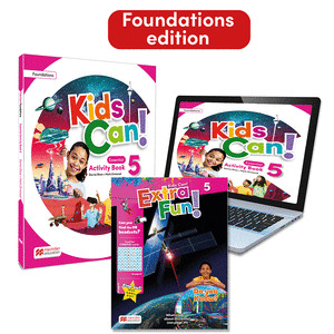KIDS CAN!  FOUNDATIONS 5 ESSENTIAL ACTIVITY BOOK & EXTRA FUN: CON ACCESO A LA VE