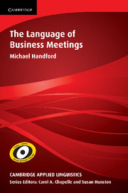 LANGUAGE OF BUSINESS MEETINGS, THE