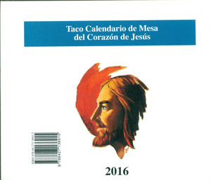 CALENDARIO 2016  TACO MESA CON SOPORTE SAGRADO CORAZÓN DE JESÚS
