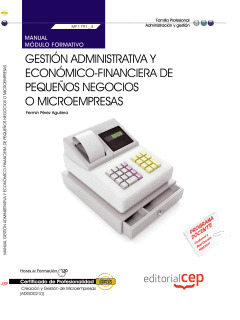 MANUAL GESTIÓN ADMINISTRATIVA Y ECONÓMICO-FINANCIERA DE PEQUEÑOS NEGOCIOS O MICR