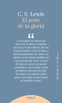 EL PESO DE LA GLORIA