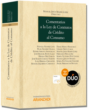 COMENTARIOS A LA LEY DE CONTRATOS DE CRÉDITO AL CONSUMO (DÚO)