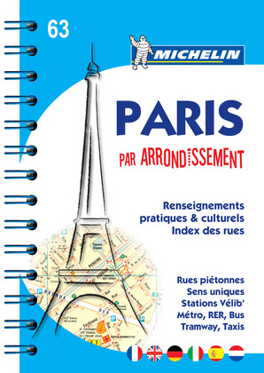 PLANO EN ESPIRAL MICHELIN PARIS PAR ARRONDISSEMENT