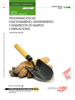 MANUAL. PROGRAMACIÓN DEL FUNCIONAMIENTO, MANTENIMIENTO Y ADQUISICIÓN DE EQUIPOS