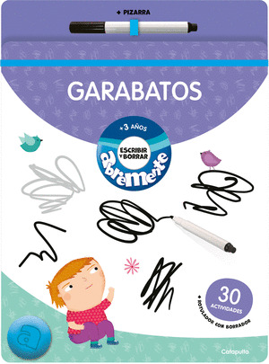ABREMENTE ESCRIBIR Y BORRAR - GARABATOS (INCLUYE UNA PIZARRA)