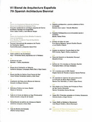 VII BIENAL DE ARQUITECTURA ESPAÑOLA