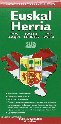 MAPA EUSKAL HERRIA ERREPIDE MAPA 1;200000