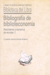 BIBLIOGRAFÍA DE BIBLIOTECONOMÍA