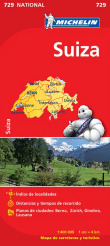 SUIZA. MAPA DE CARRETERAS MICHELIN NATIONAL 729