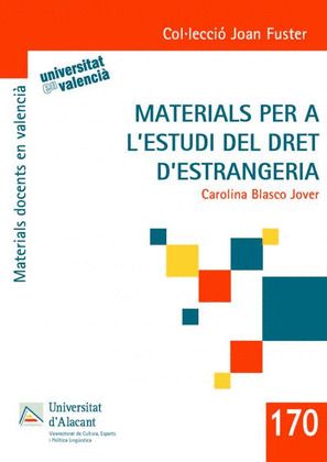 MATERIALS PER A L'ESTUDI DEL DRET D'ESTRANGERIA