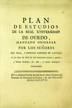PLAN DE ESTUDIOS DE LA REAL UNIVERSIDAD DE OVIEDO, 1774